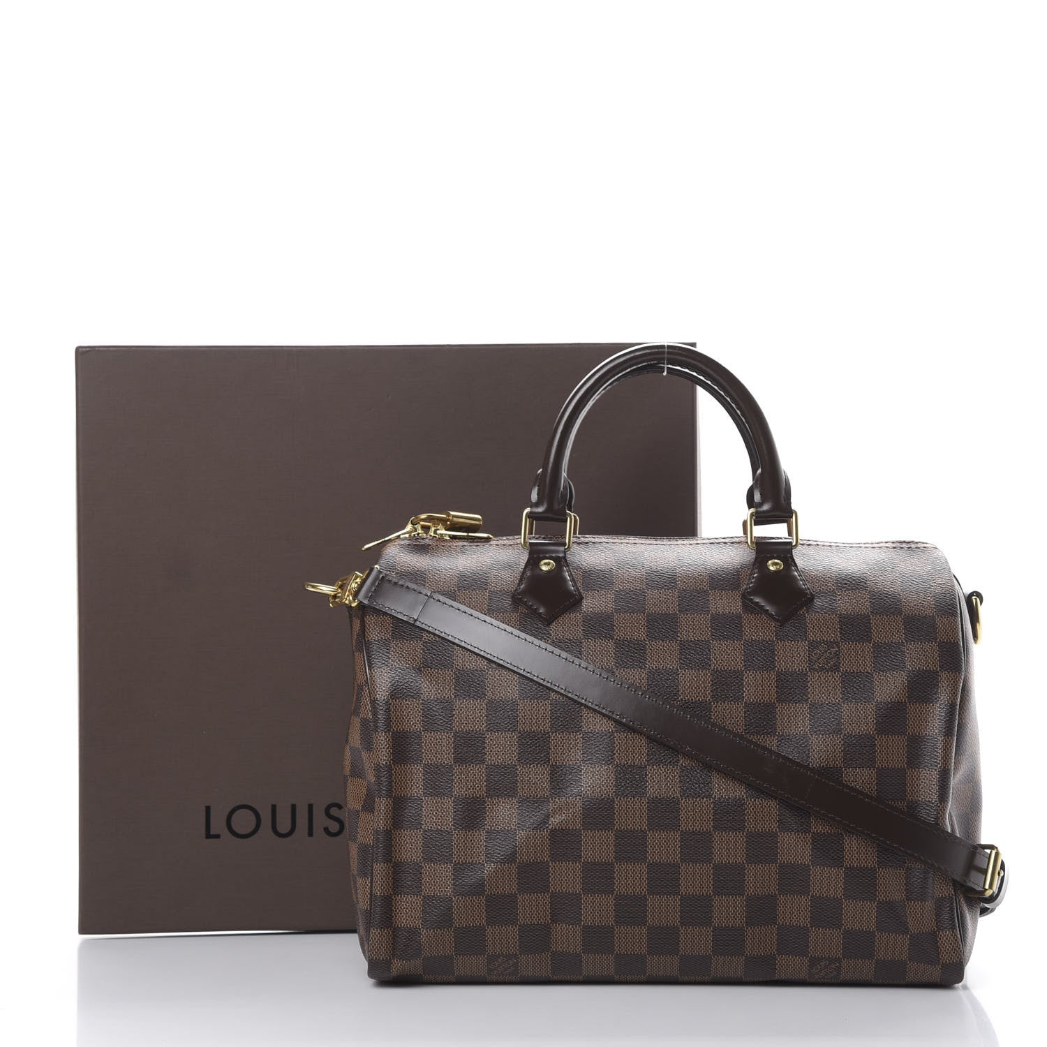 Louis Vuitton Damier Ebene Speedy Bandouliere 30 11 of 11