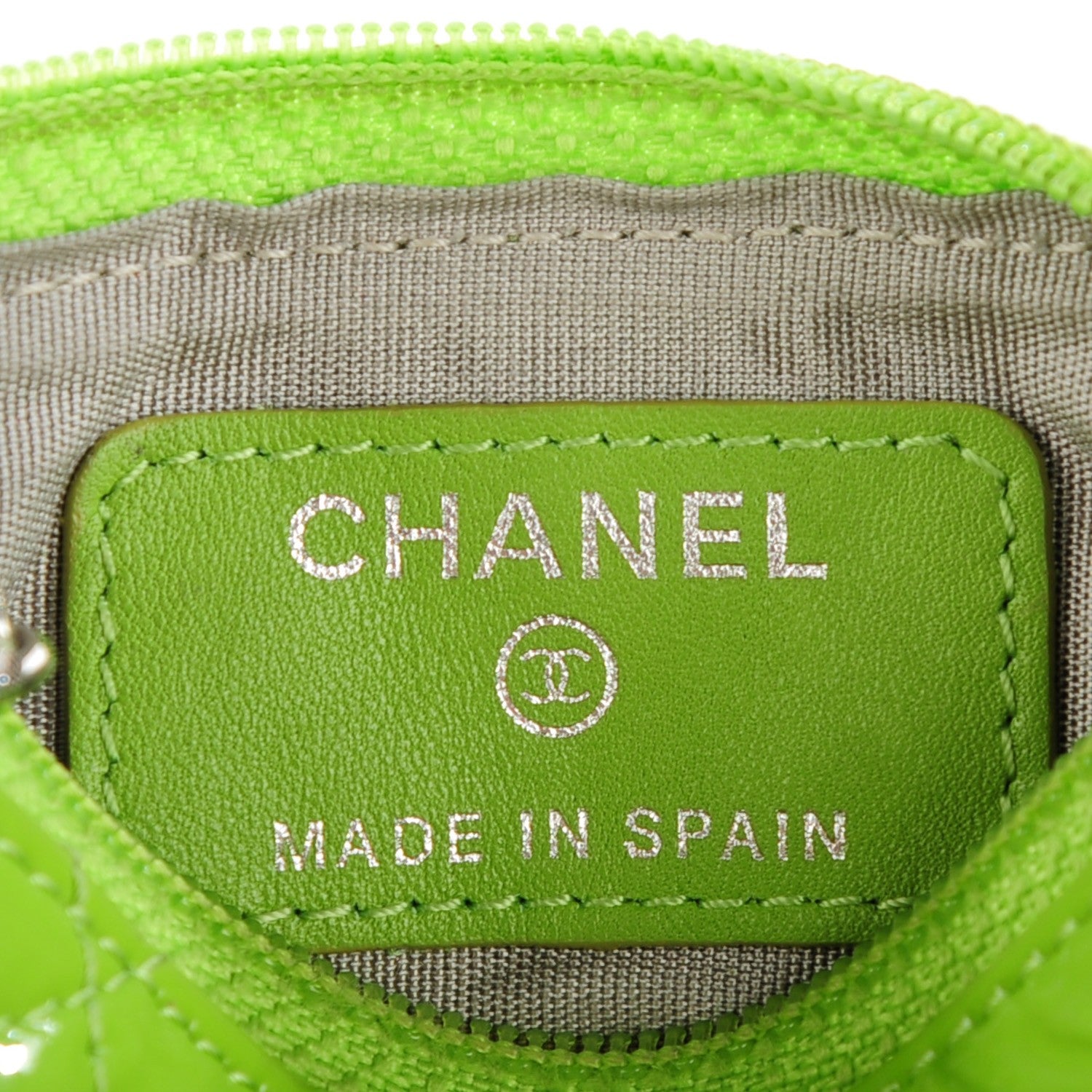 Chanel Patent Quilted Brilliant Key Holder Case Light Green 6 of 8