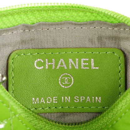 Chanel Patent Quilted Brilliant Key Holder Case Light Green 6 of 8