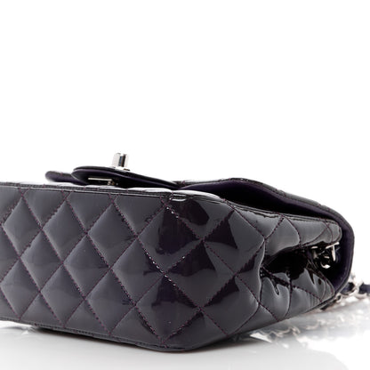 Chanel Patent Calfskin Quilted Mini Square Flap Purple 11 of 13