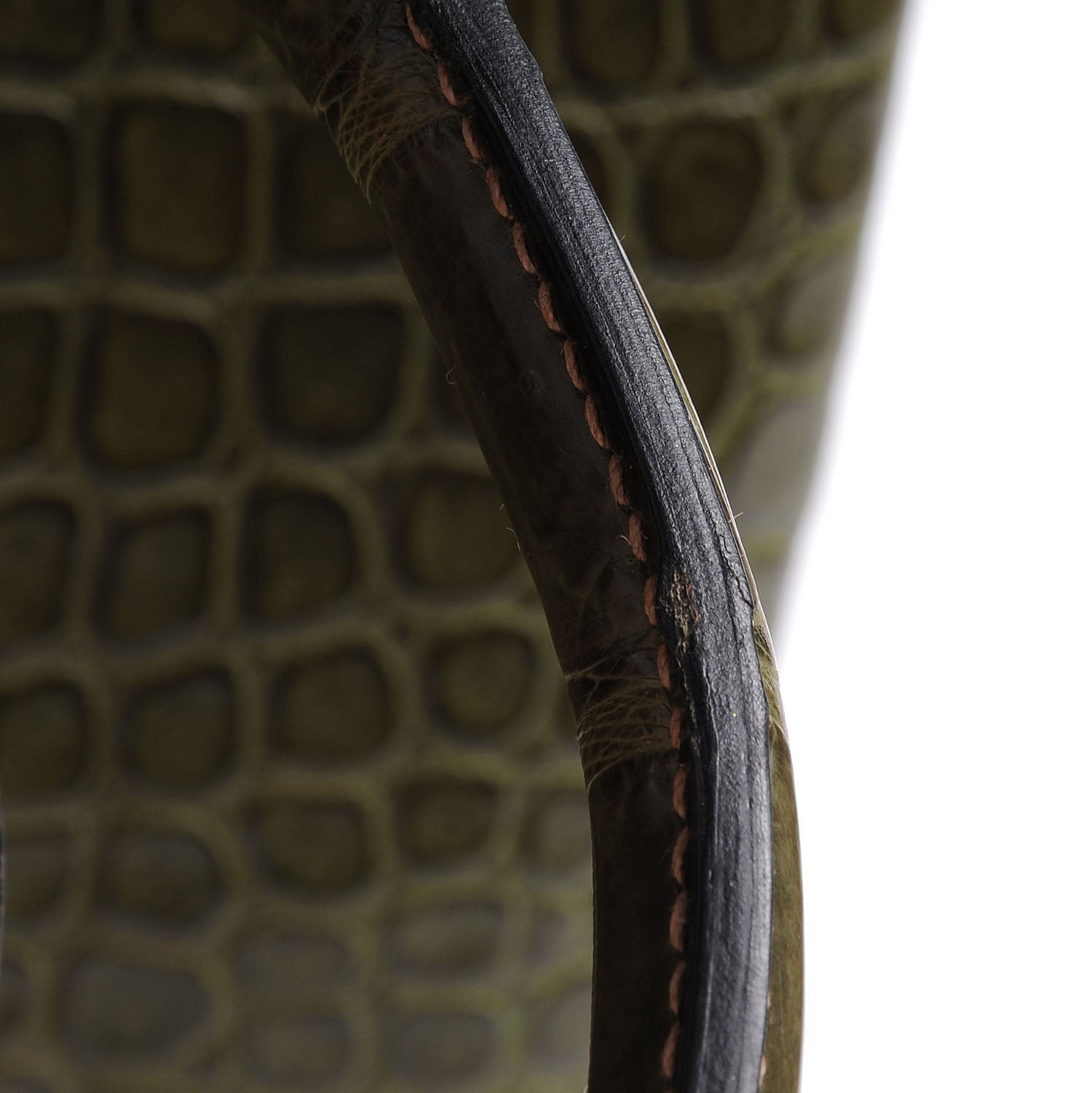 Hermes Matte Porosus Crocodile Birkin 40 Vert Olive 10 of 13