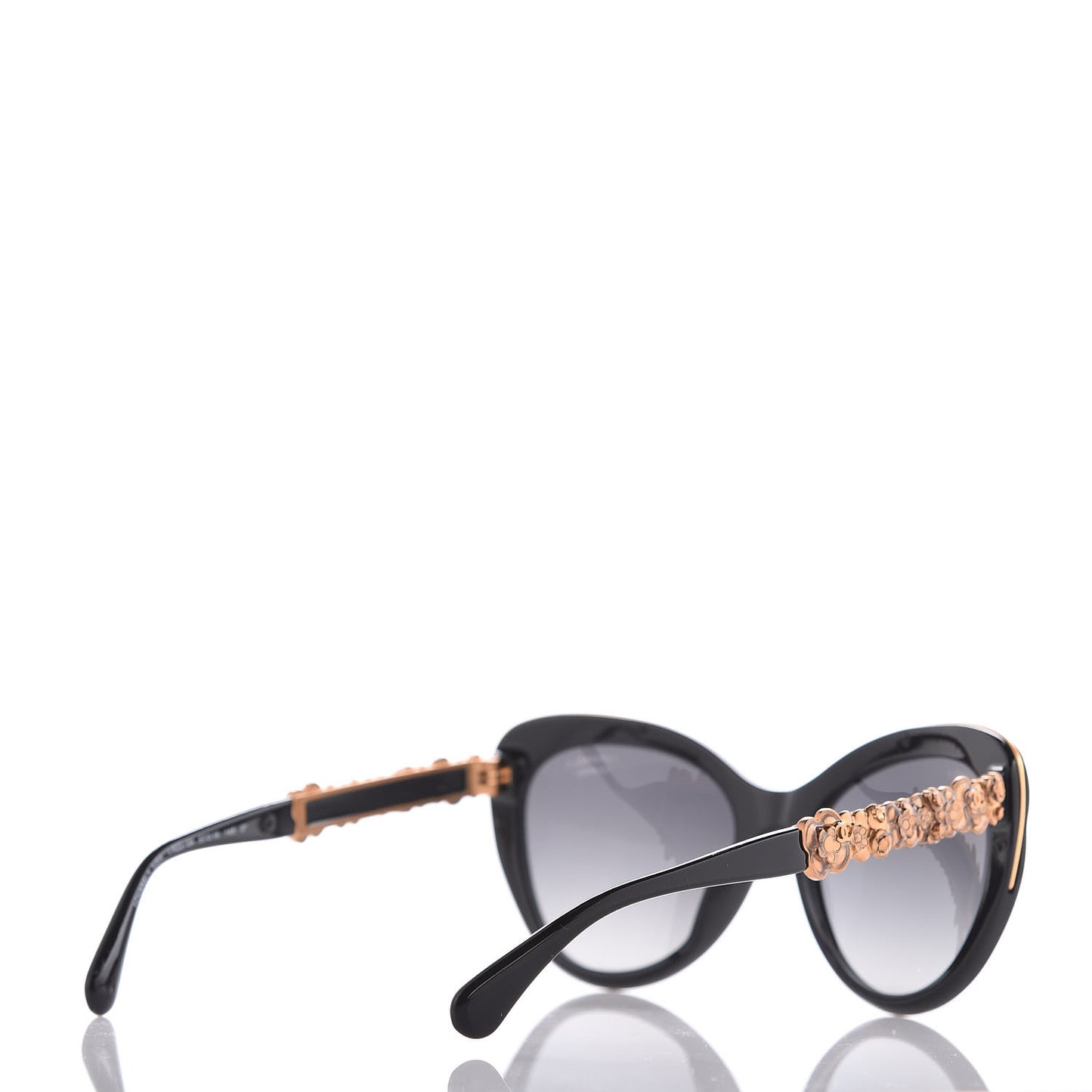 Polarized Bijou Cat Eye Sunglasses 5354 Black