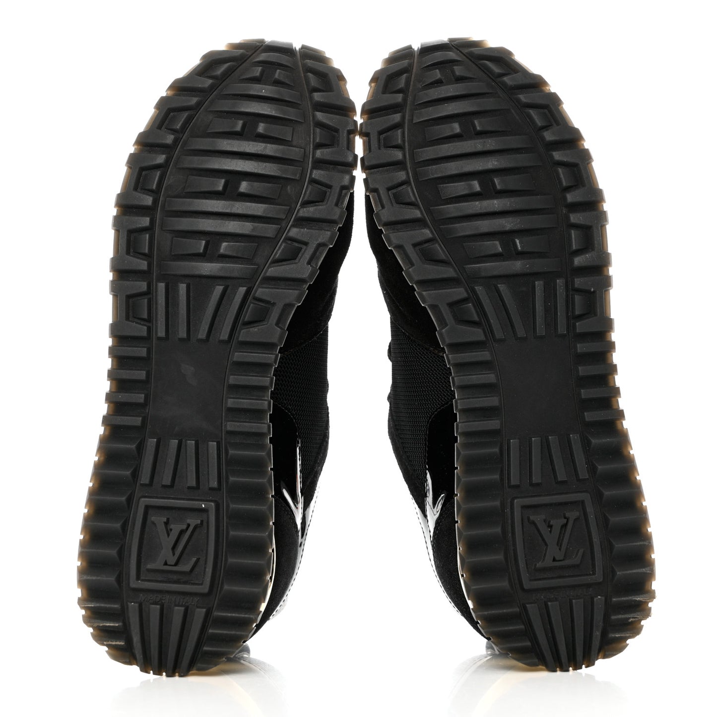 Suede Monogram Run Away Sneakers 39 Black