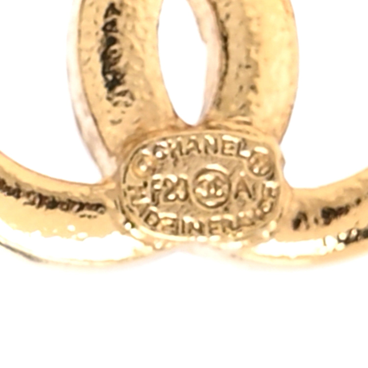 Chanel Crystal CC Flower Drop Earrings Gold 4 of 5