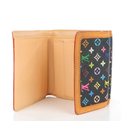 Louis Vuitton Monogram Multicolor Porte-Monnaie Billets Wallet Black 5 of 10