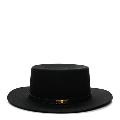 Hermes Rabbit Felt Hampton Hat 59 Black 5 of 9