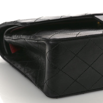 Chanel Lambskin Quilted Medium Double Flap Black 9 of 11