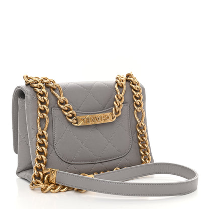 Chanel Caviar Quilted Mini Bracelet On Chain Flap Grey 3 of 11