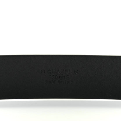 Chanel Calfskin Pearl Crystal Queen of France CC Belt 85 34 Black 3 of 7