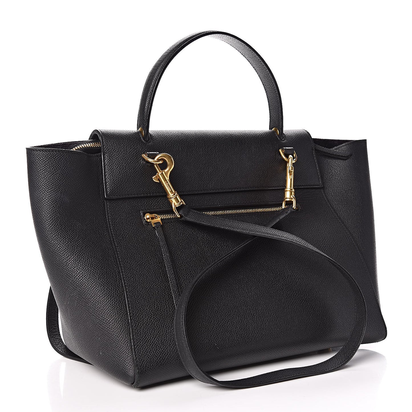 Grained Calfskin Mini Belt Bag Black