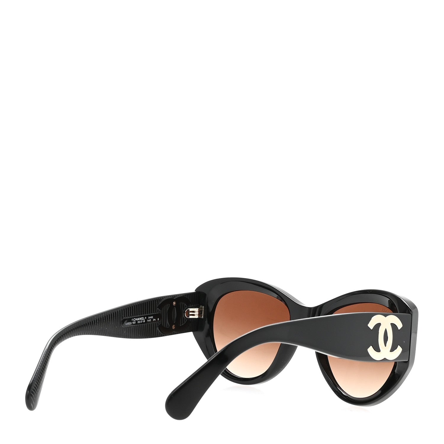 Chanel Acetate Butterfly Large CC Sunglasses 5492 Black 4 of 8