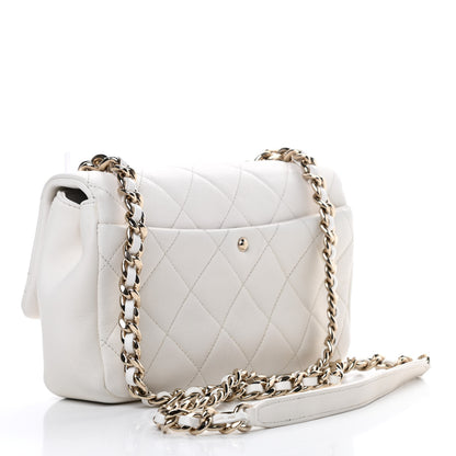Chanel Lambskin Quilted Resin Bi-Color Chain Flap Bag White 3 of 13