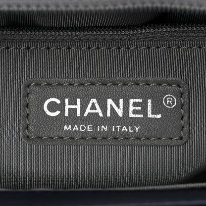 Chanel Calfskin Chevron Quilted New Medium Boy Flap Dark Navy Blue 6 of 11