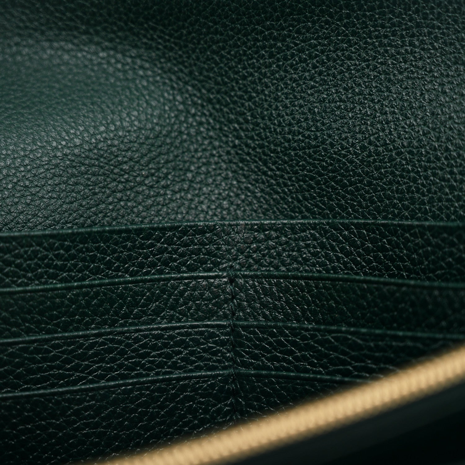 Gucci Grainy Calfskin Zumi Continental Wallet Vintage Green 8 of 11
