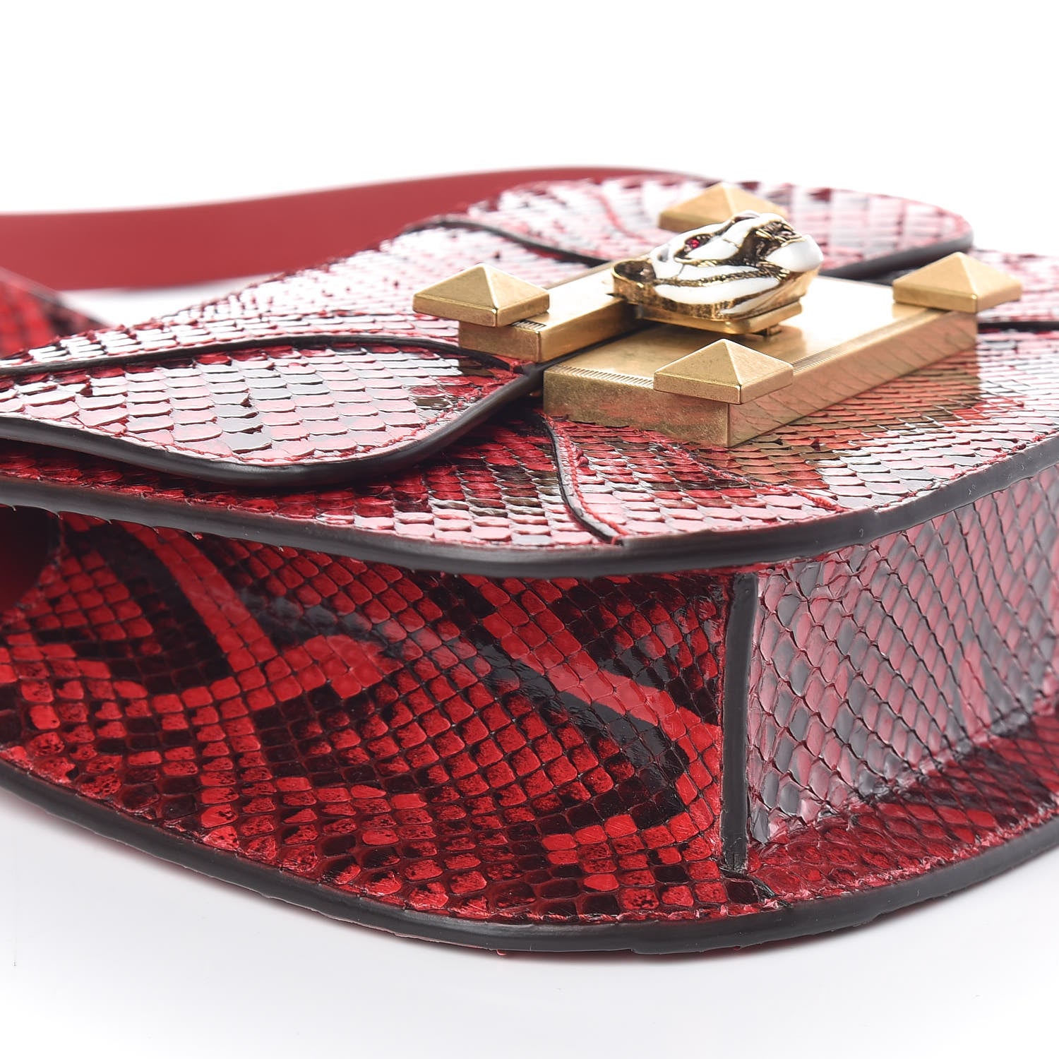 Gucci Elaphe Radiata Small Osiride Shoulder Bag Hibiscus Red 9 of 10