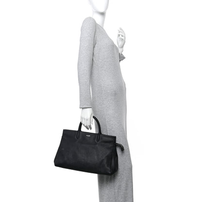 Saint Laurent Grained Calfskin Medium Cabas Rive Gauche Black 3 of 41