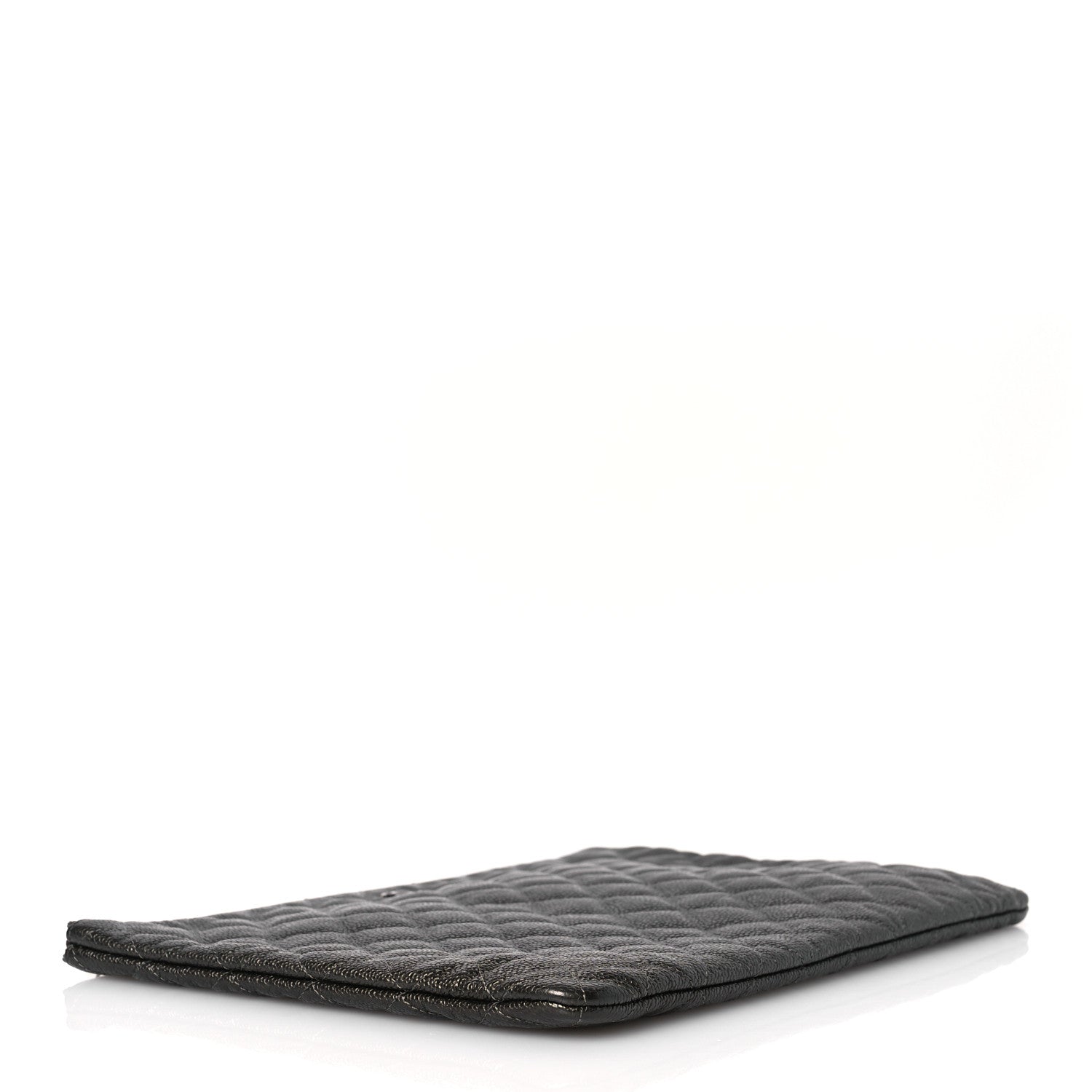 Chanel Iridescent Caviar Quilted Large Cosmetic Case Dark Grey 4 of 9