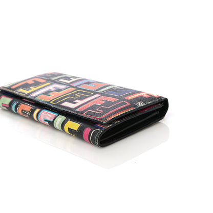 Fendi Zucca Spalmati FF Multicolor Continental Wallet Black 10 of 14