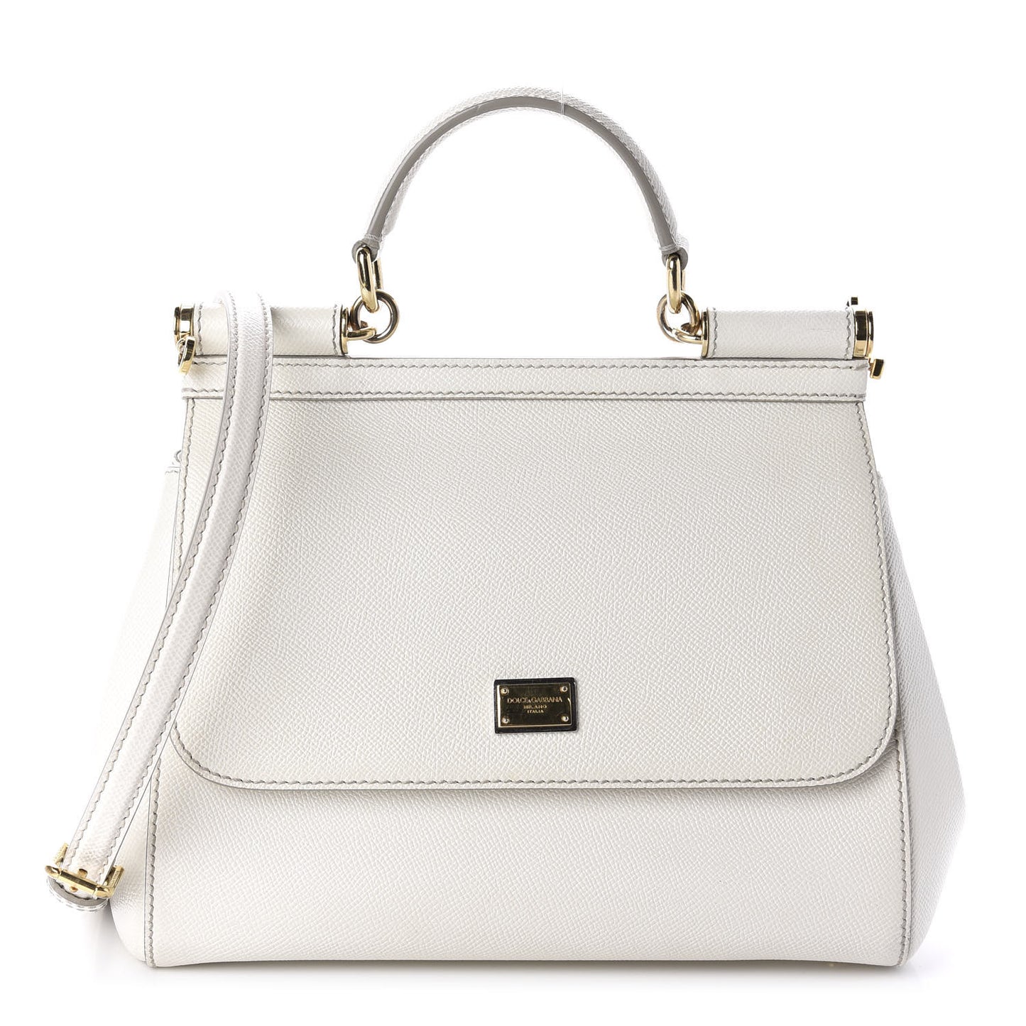 Dauphine Medium Miss Sicily Satchel White
