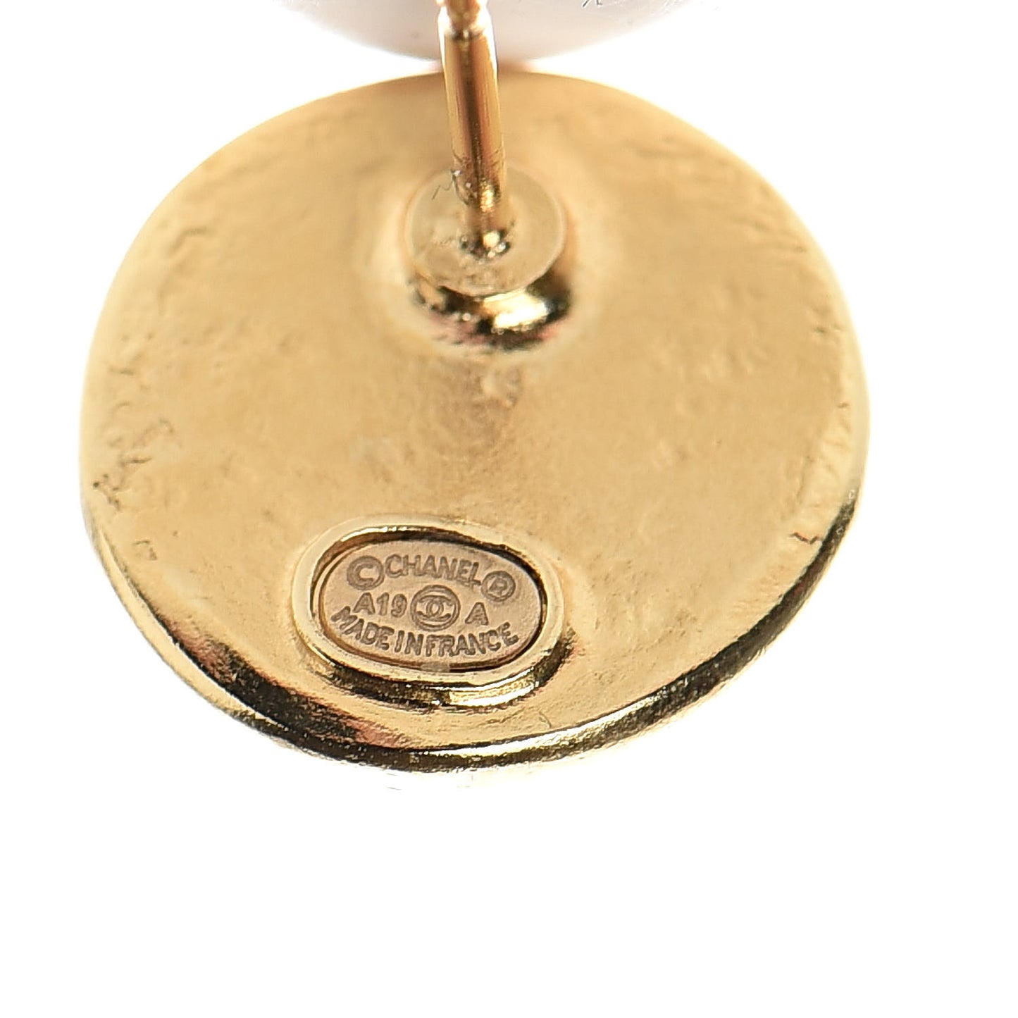 Crystal CC Stud Earrings Gold