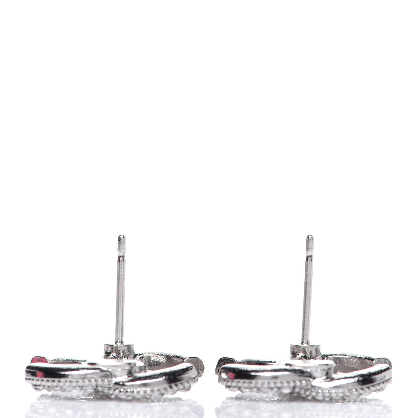 Crystal Mini Timeless CC Earrings Silver