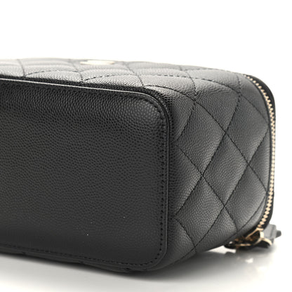 Chanel Caviar Quilted Small Vanity Case With Chain Black 9 of 9