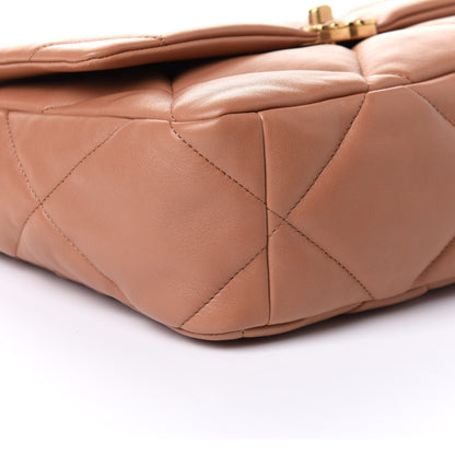 Chanel Lambskin Quilted Large Chanel 19 Flap Brown 9 of 10