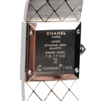 Chanel Stainless Steel 19mm Quilted Matelasse Acier Quartz Watch Black 3 of 5