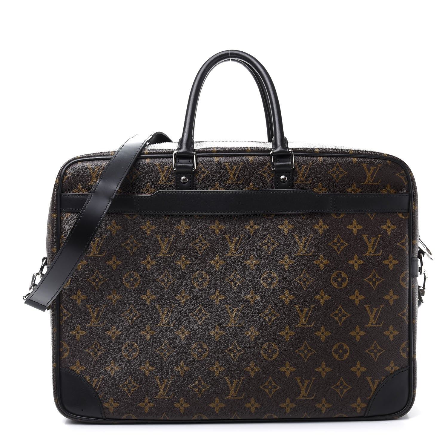 Louis Vuitton Monogram Macassar Porte Documents Voyage Soft Briefcase 1 of 11