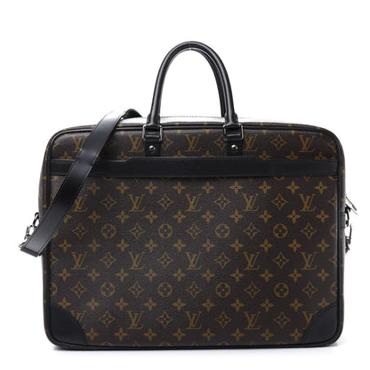 Louis Vuitton Monogram Macassar Porte Documents Voyage Soft Briefcase 1 of 11