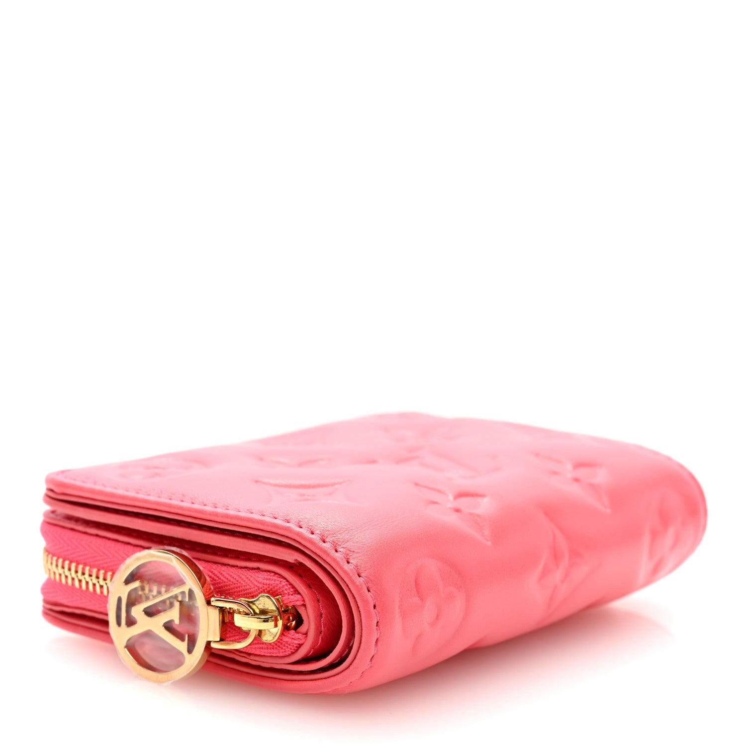 Louis Vuitton Lambskin Embossed Monogram Lou Coussin Wallet Pink 4 of 8