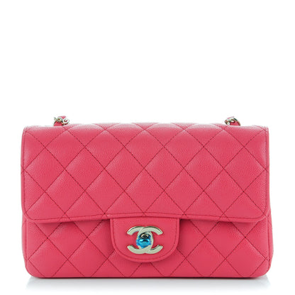 Chanel Caviar Quilted Mini Rectangular Flap Dark Pink 1 of 8