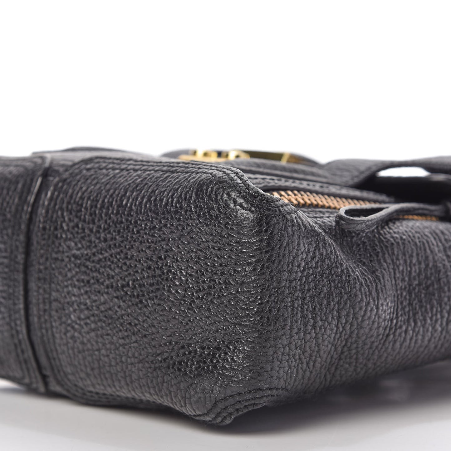 Textured Calfskin Mini Pashli Satchel Black