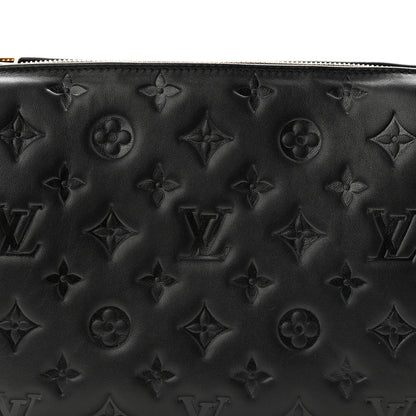 Louis Vuitton Lambskin Embossed Monogram Coussin PM Black 7 of 9