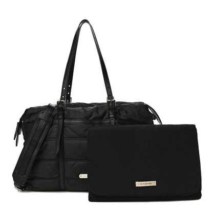 Burberry Nylon House Check Quilted Abbey Diaper Bag Black 1 of 12