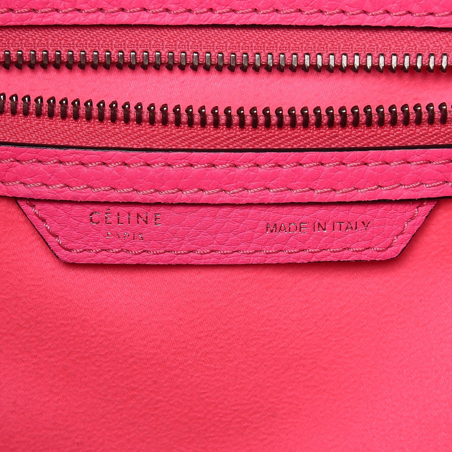 Drummed Calfskin Mini Luggage Fluo Pink