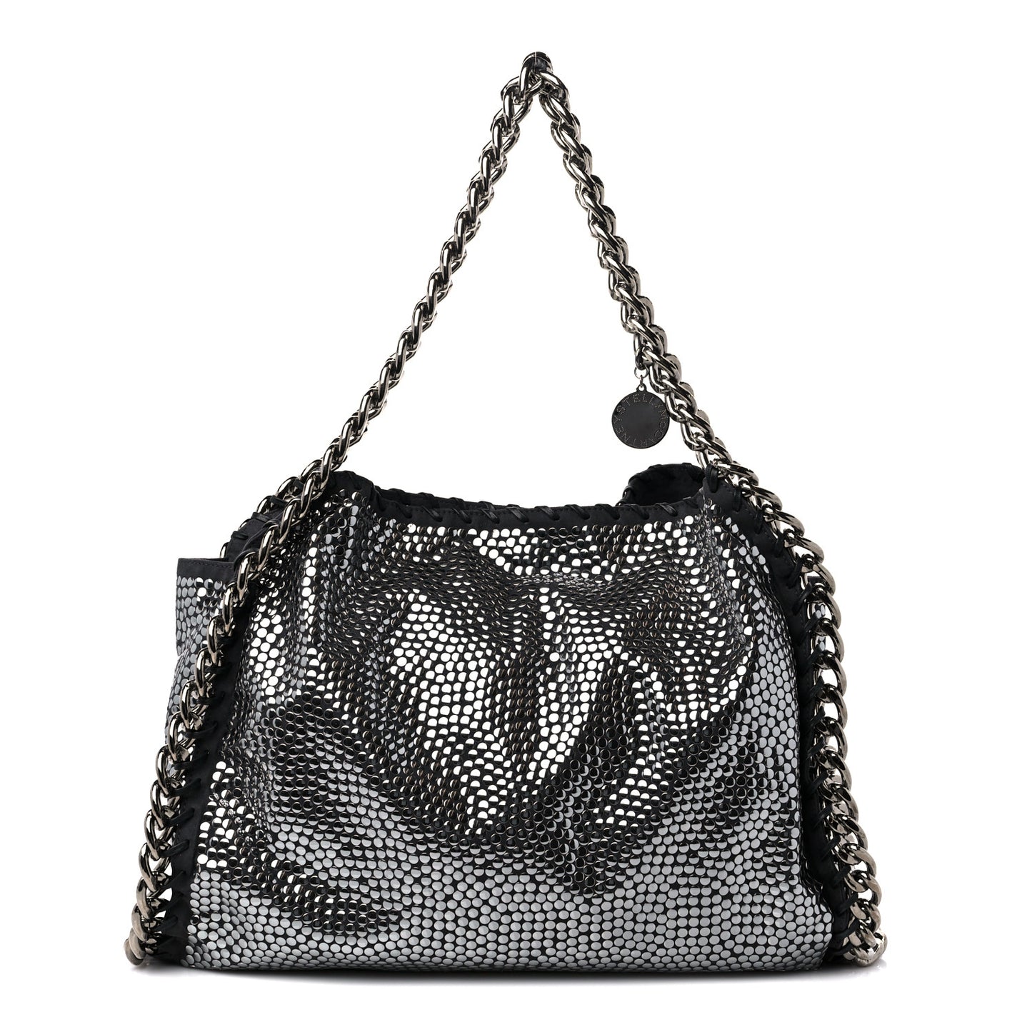 Studded Eco Suede Falabella Tote Black