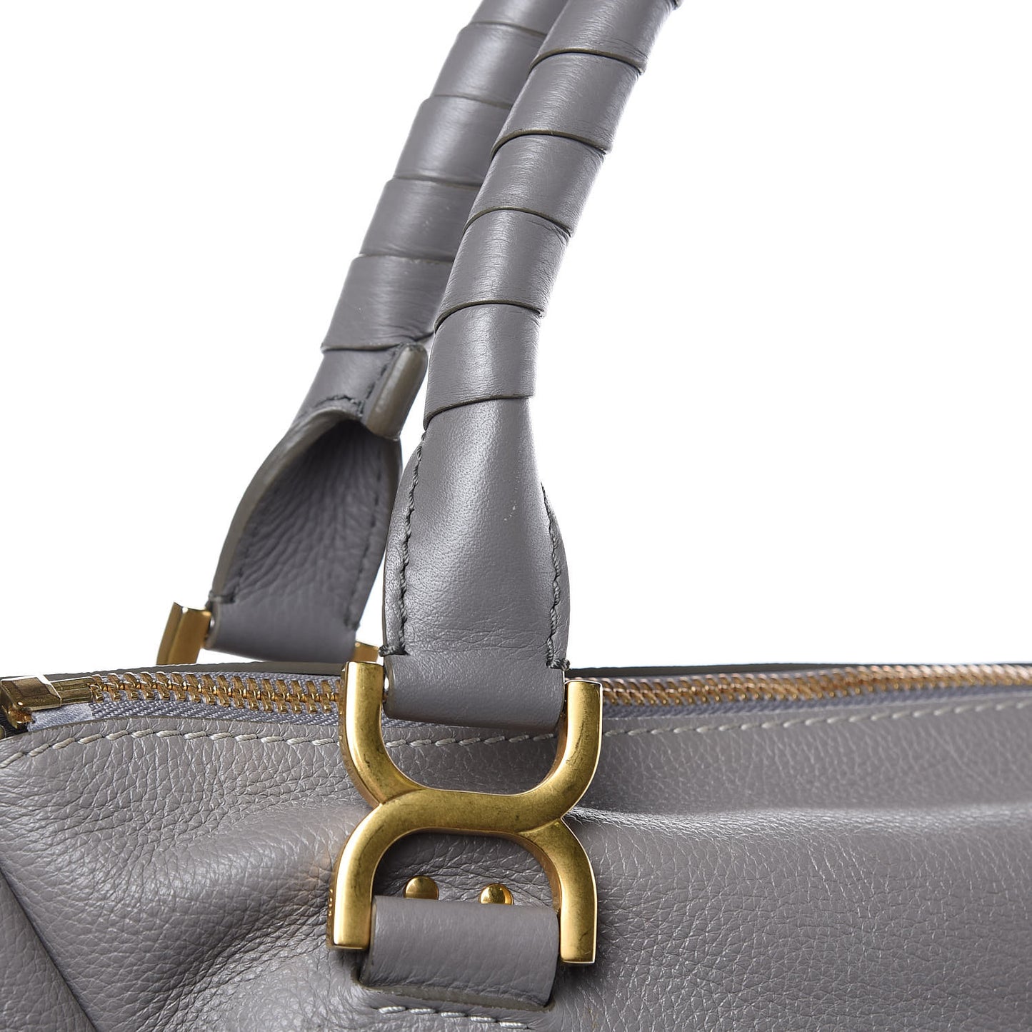 Calfskin Large Marcie Satchel Cashmere Grey