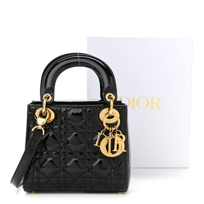 Christian Dior Patent Cannage Mini Lady Dior Black 13 of 13