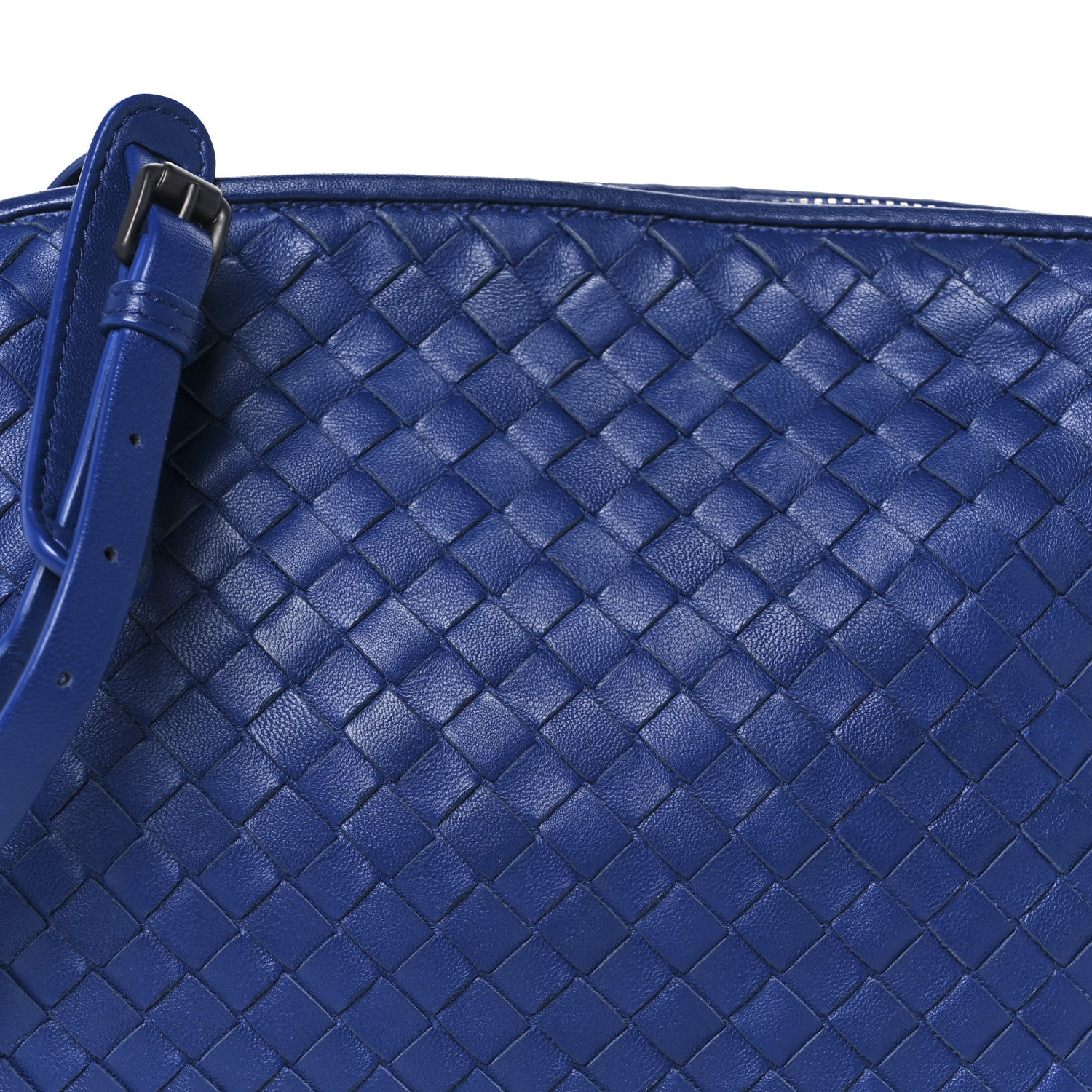 Bottega Veneta Nappa Intrecciato Nodini Crossbody Messenger Signal Blue 9 of 11