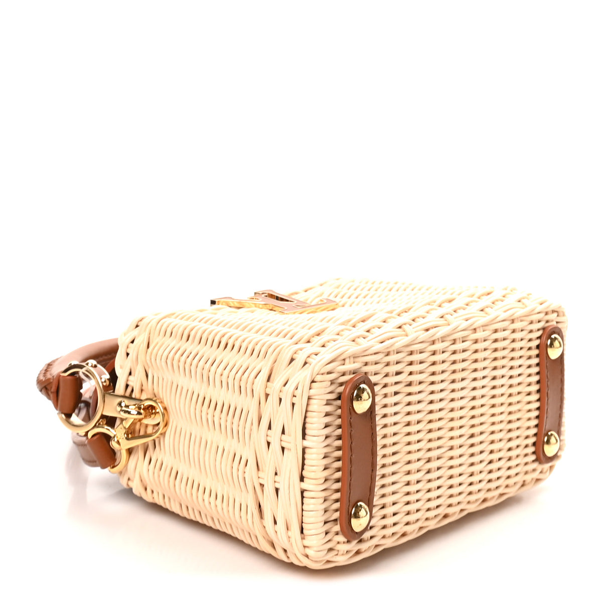 Louis Vuitton Rattan Calfskin Capucines Mini Brown 3 of 8