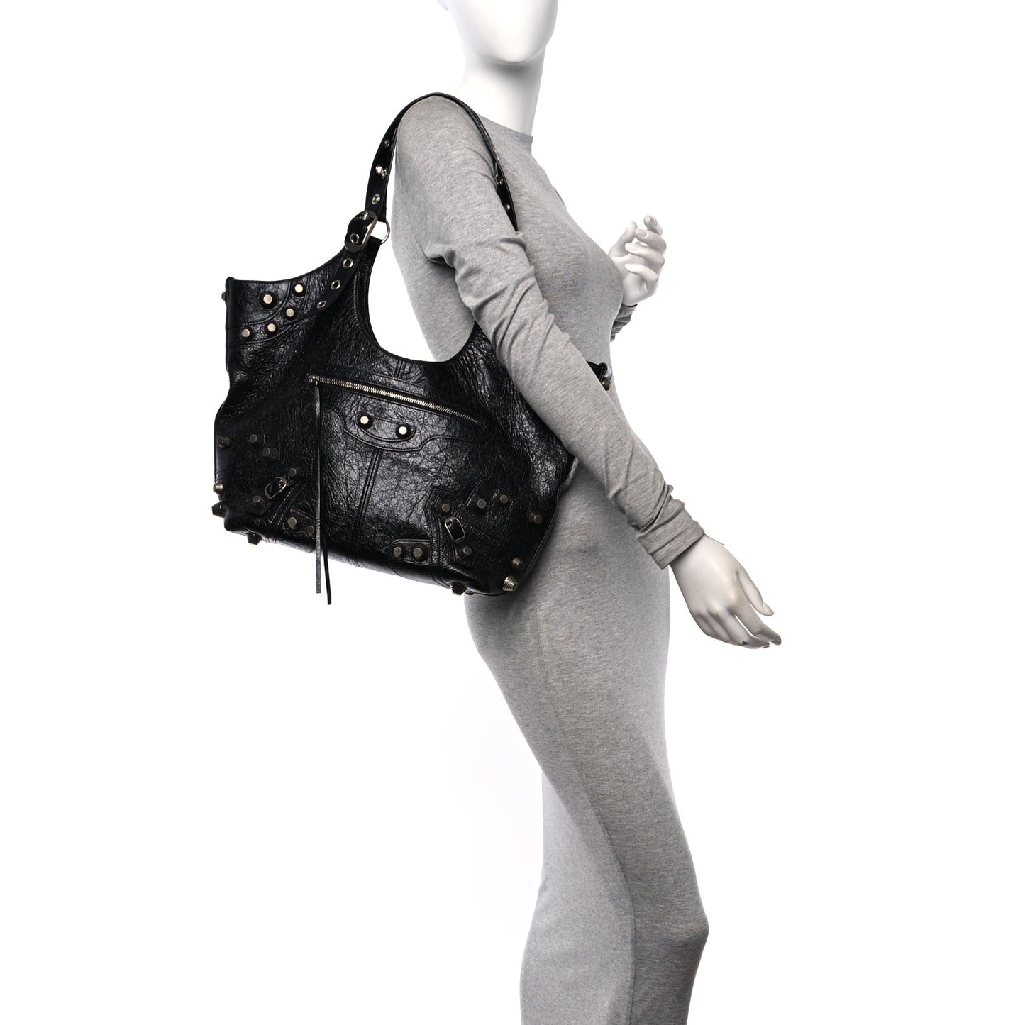 Agneau Arena Medium Le Cagole Carry All Bag Black