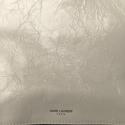 Saint Laurent Crinkled Calfskin Matelasse Monogram Baby Niki Chain Satchel Ivory 11 of 11