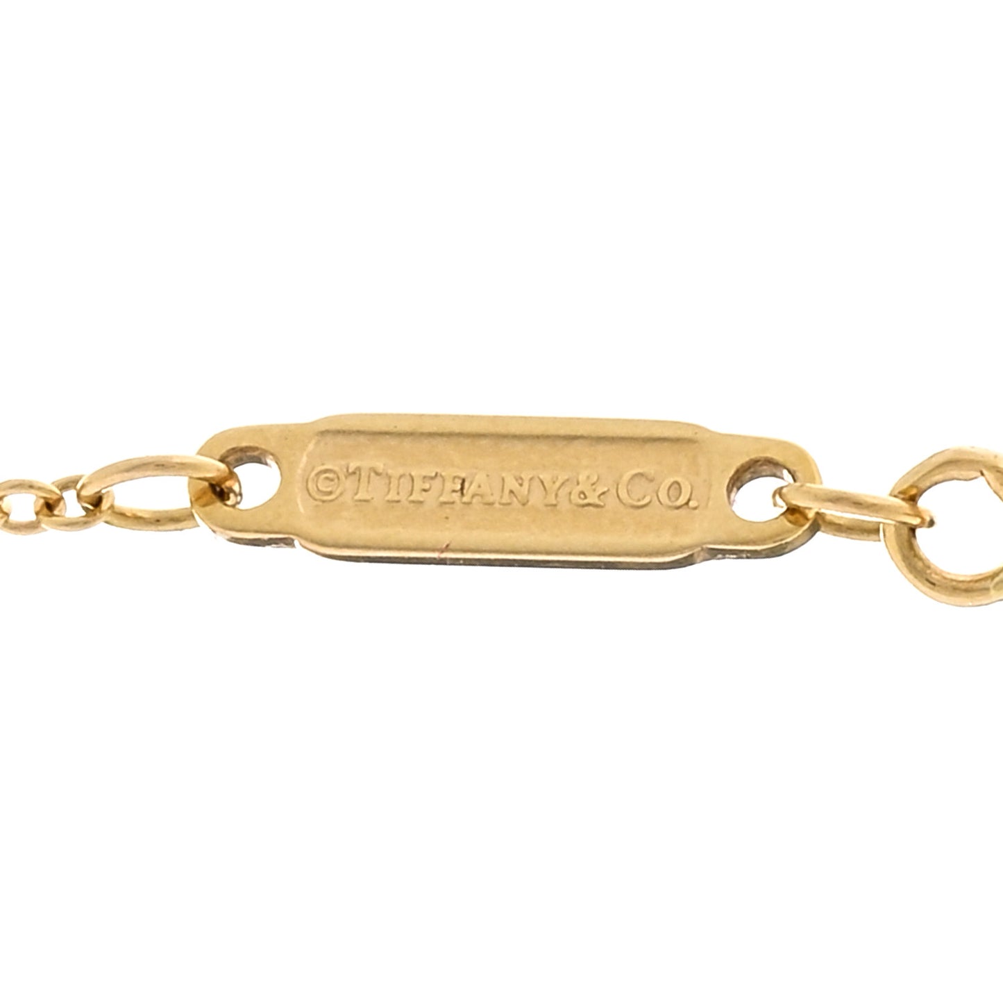18K Yellow Gold Diamond Mini T Smile Pendant Necklace