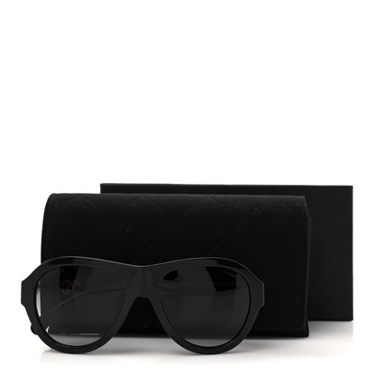 Chanel Acetate Strass Pilot Sunglasses 5467-B Black 8 of 8