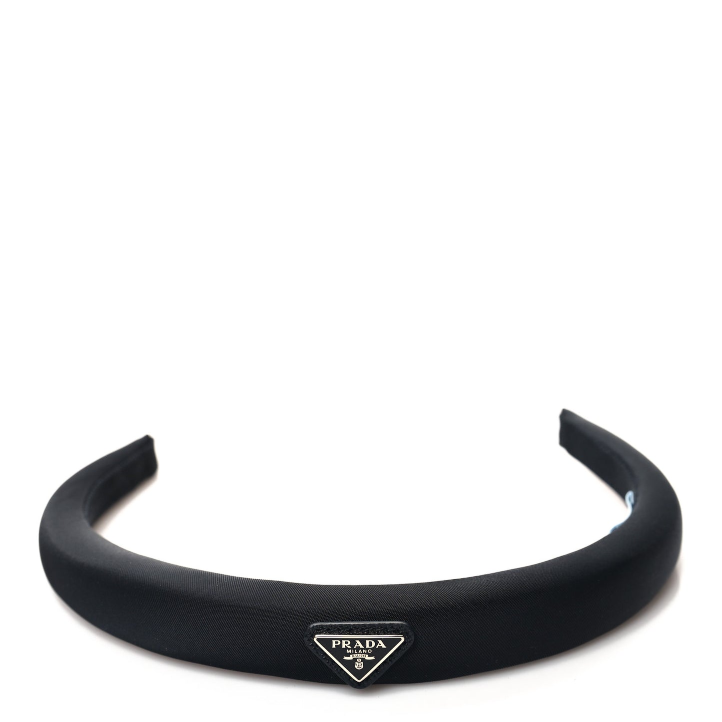 Re-Nylon Metal Triangle Logo Headband Black