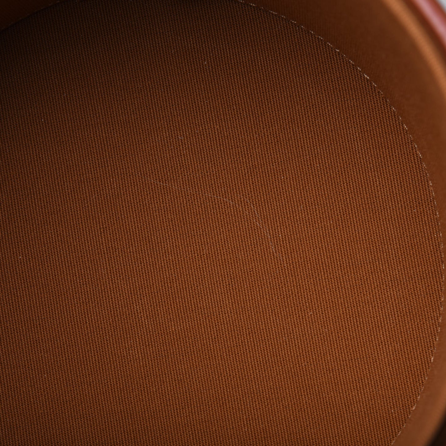 Calfskin Triomphe Canvas Medium Tambour Bag Tan