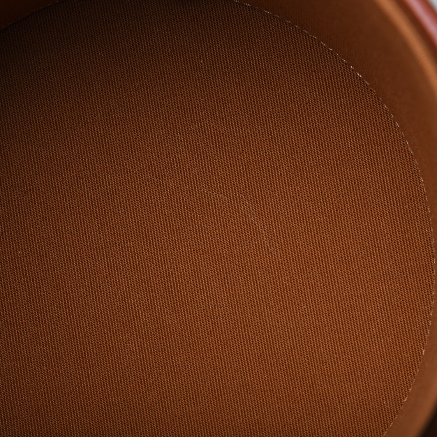 Celine Calfskin Triomphe Canvas Medium Tambour Bag Tan 8 of 11