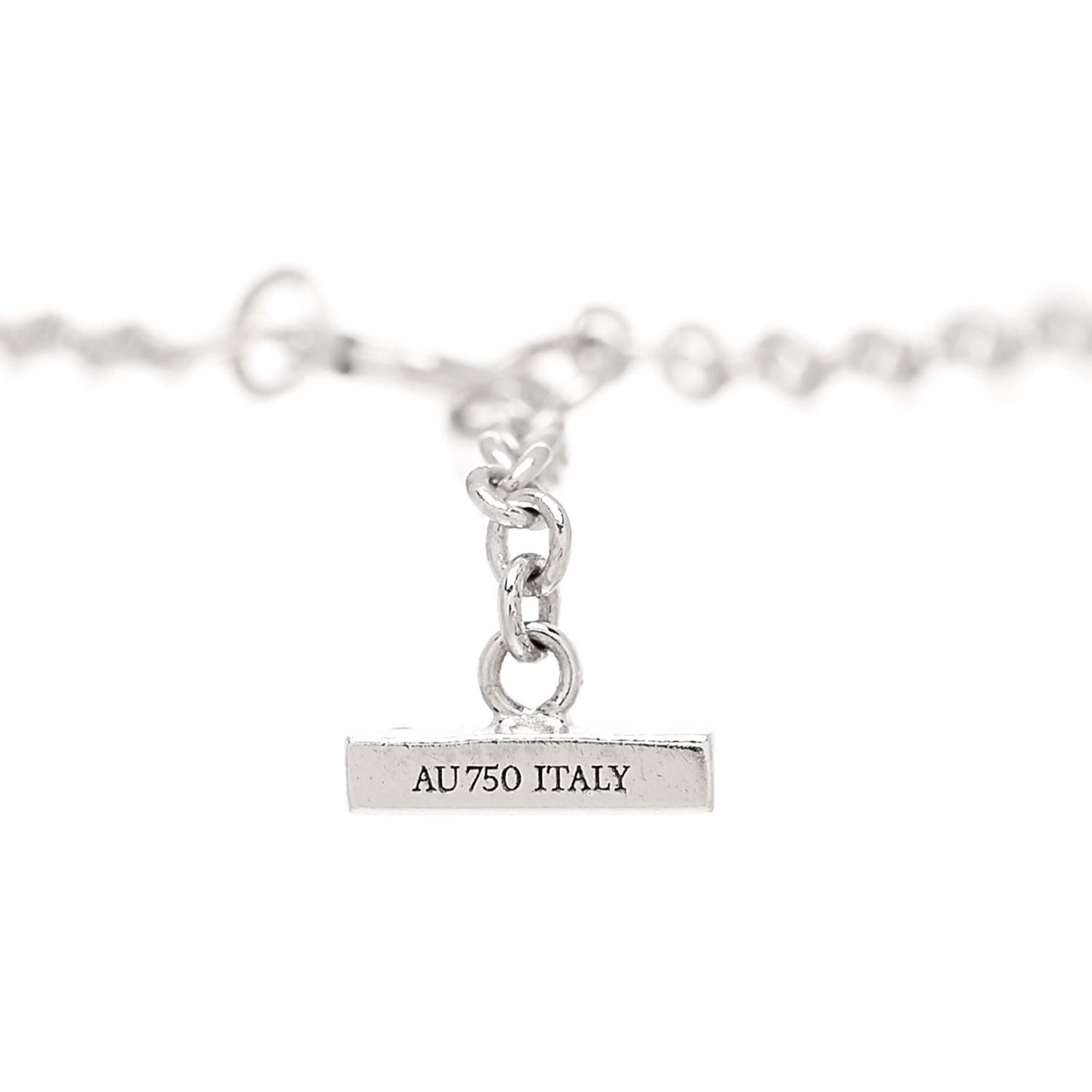 18K White Gold Diamond T Smile Bracelet