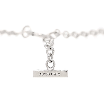 Tiffany 18K White Gold Diamond T Smile Bracelet 4 of 5